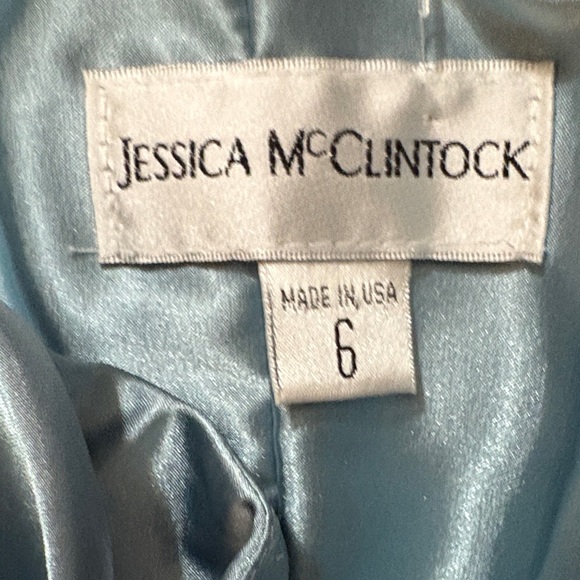 Jessica McClintock Shimmering Light Blue Dress - Picture 5 of 5